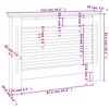 vidaXL Radiatordeksel hvit 112x19x81,5 cm MDF