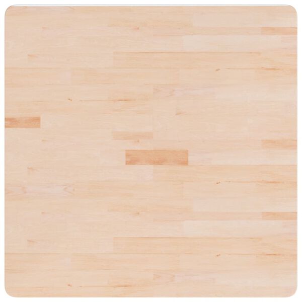 vidaXL Firkantet bordplate 80x80x2,5 cm ubehandlet heltre eik