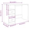 vidaXL Skrivebord artisan eik 102x76x50 cm konstruert tre