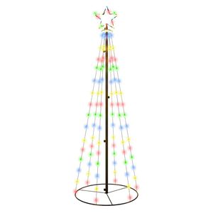 vidaXL Juletre kjegleformet fargerik 108 lysdioder 70x180 cm