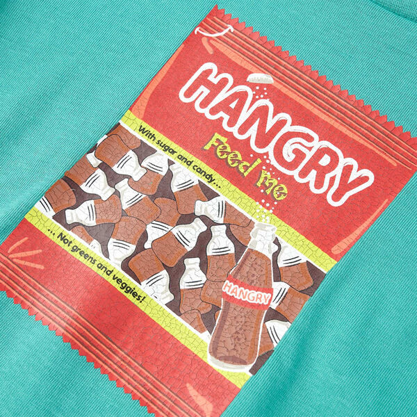 T-skjorte for barn med korte ermer mørkemynte 92