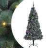 vidaXL Kunstig forisert juletre med kule sett gr&oslash;nn 210 cm PET