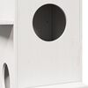 vidaXL Kattehus hvit 43x43x90 cm heltre furu