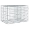 vidaXL Gabionkurv med deksel 150x100x100 cm galvanisert jern