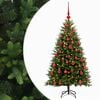 vidaXL Kunstig juletre med kuler 120 cm 150 LED-lys Varmhvit
