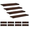vidaXL Trappetrinn 12 stk. 100 x 25 x 2 cm M&oslash;rk brun Massiv b&oslash;ketre