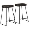 vidaXL Barkrakker 2 stk sort 45x40x62 cm heltre mango
