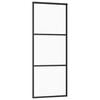 vidaXL Skyvedør med monteringssett svart 76x205 cm ESG-glass
