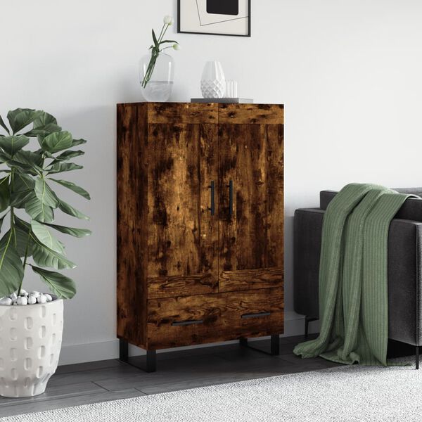 vidaXL Highboard r&oslash;kt eik 69,5x31x115 cm konstruert tre