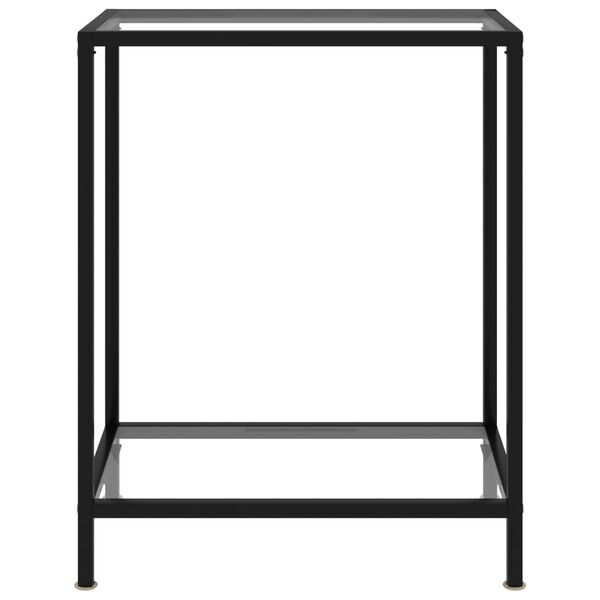 vidaXL Konsollbord gjennomsiktig 60x35x75 cm herdet glass