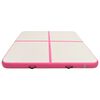 vidaXL Oppbl&aring;sbar gymnastikkmatte med pumpe 200x200x20 cm PVC rosa