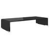 vidaXL TV-benk glass svart 60x25x11 cm