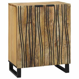 vidaXL Serviesskap Naturlig 60 x 33,5 x 75 cm Massiv mango tre