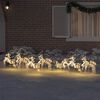 vidaXL LED Reinsdyr med 40 LED 7 pcs Flerfarget PET