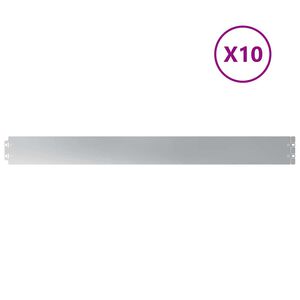 vidaXL Plenkanter 10 stk 10x103 cm galvanisert st&aring;l