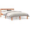 vidaXL Sengeramme uten madrass voksbrun 140x200 cm heltre furu