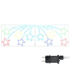 vidaXL Jule Stjerne med 432 LED Flerfarget 182 x 58 cm PVC