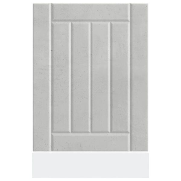 vidaXL Oppvaskmaskin Lucca betonggr&aring; konstruert tre