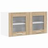 vidaXL Hengende skap Sonoma eik og hvit 80 x 31 x 40 cm Konstruert tre