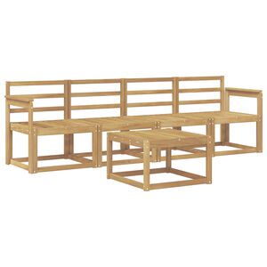 vidaXL Utend&oslash;rs sofa-sett 5 stk. Hvit Solid akasietre