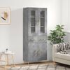 vidaXL Highboard betonggr&aring; 69,5x34x180 cm konstruert tre
