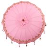 vidaXL Balinesisk Parasol Rosa 185 x 185 x 260 cm
