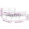 vidaXL Sengeramme uten madrass 160x200 cm heltre furu