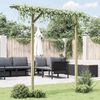 vidaXL Hagepergola 205x40x203 cm tre