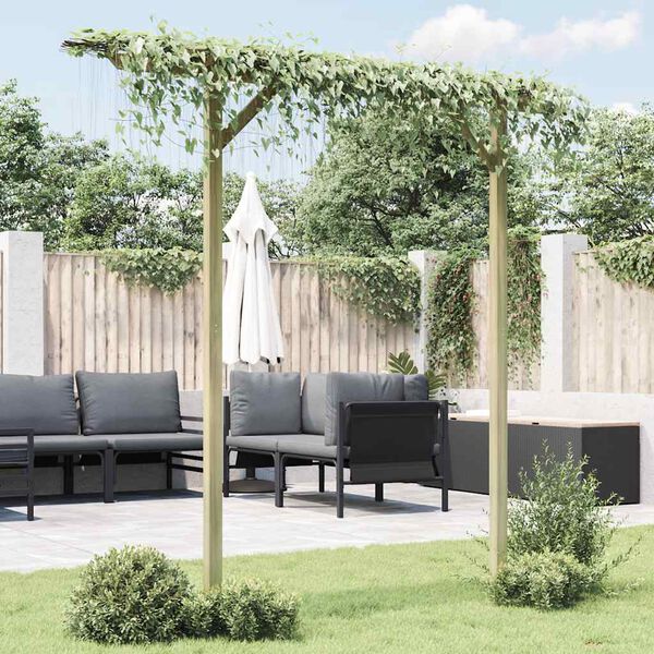 vidaXL Hagepergola 205x40x203 cm tre