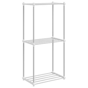 vidaXL Tubular Shelf med lagring Hvit 42,5 x 27 x 91,5 cm Aluminium