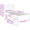 vidaXL Sengestamme med skuff Gr&aring; Sonoma 90 x 190 cm Konstruert tre