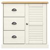 vidaXL Skjenk med skuffer VIGO 78x40x75 cm hvit heltre furu