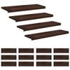 vidaXL Trappetrinn 16 stk. 80 x 25 x 2 cm M&oslash;rk brun Massiv b&oslash;ketre