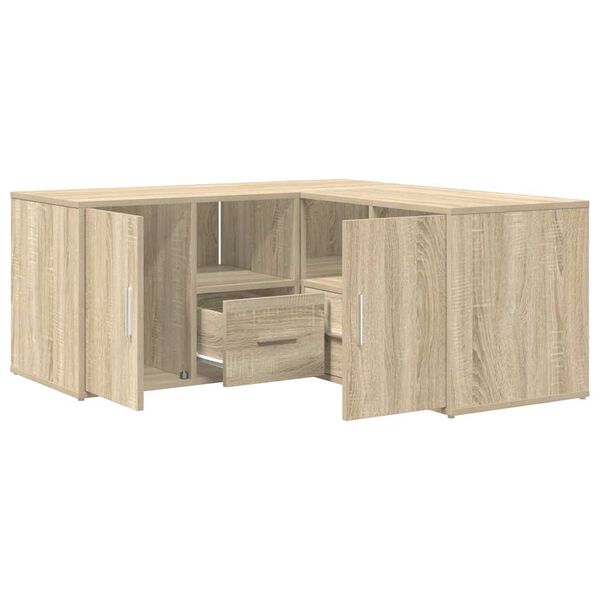 vidaXL Hj&oslash;rneskap sonoma eik 160x40x45 cm sponplate