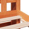 vidaXL Seng med bokhylle uten madrass voksbrun 160x200 cm heltre furu