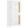 vidaXL Highboard hvit 69,5x34x180 cm konstruert tre