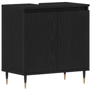 vidaXL Baderomsvaskeskap Svart Eik 58 x 33 x 60 cm Konstruert tre