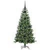 vidaXL Juletre med 150 LED med stativ gr&oslash;nn 120 cm PVC