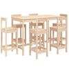 vidaXL Hagebarsett 7 deler heltre furu