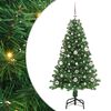 vidaXL Kunstig juletre med 150 LED gr&oslash;nn 150 cm PVC og St&aring;l og Plast