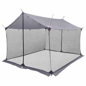 vidaXL Camping tarp med nettingvegger Gr&aring; og Oransje