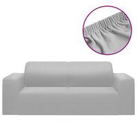 vidaXL 2-seters sofaovertrekk polyester grå