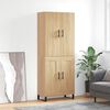 vidaXL Highboard sonoma eik 69,5x34x180 cm konstruert tre