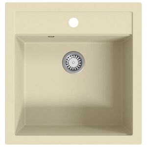 vidaXL Kj&oslash;kkenvask enkel kum granitt beige