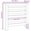 vidaXL Radiator Deksel Svart Eik 78 x 20 x 82 cm Konstruert tre