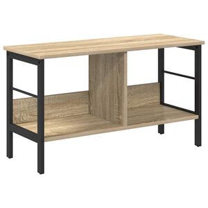 vidaXL Bokhylle 2 niv&aring;er 82 x 32 x 47 cm Konstruert tre Sonoma eik