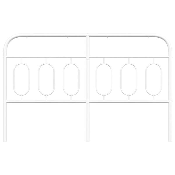 vidaXL Utskiftbar sengegavl i metall hvit 140 cm