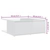 vidaXL Salongbord høyglans hvit 80x80x31 cm konstruert tre