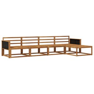 vidaXL Utend&oslash;rs sofa-sett 5 pcs Naturlig Solid akasietre