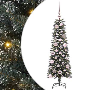 vidaXL Kunstig juletre med 150 LED gr&oslash;nn 120 cm PVC og plast og st&aring;l